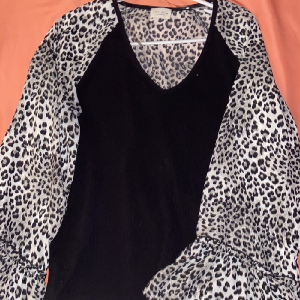 Boutique blouse with bell sleeves